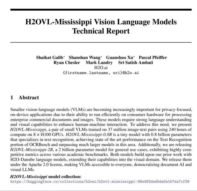 H2OVL Mississippi-2B and H2OVL Mississippi-0.8B