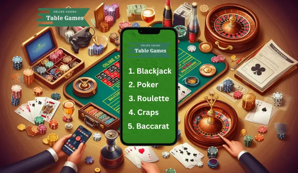 Types of Online Casino Games- Online Table Games