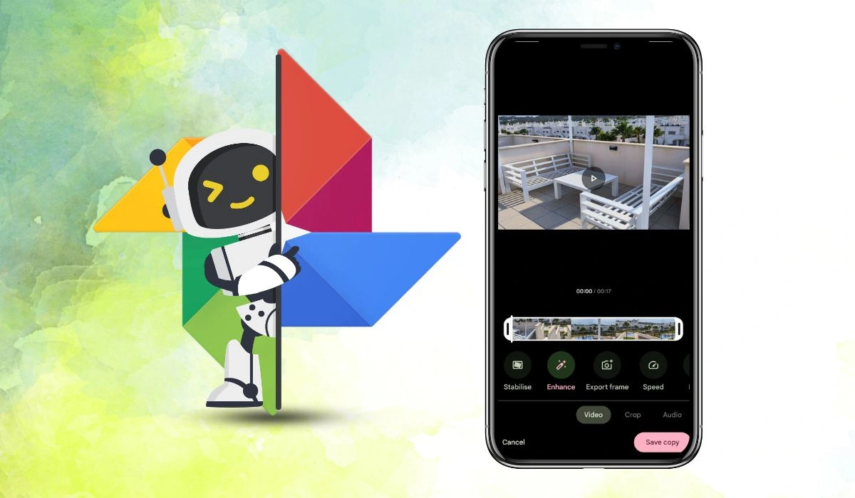 Google Photos tools for editing videos 