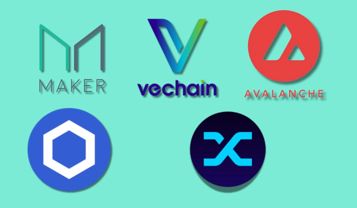 Maker, Synthetix, VeChain, Avalanche, Chainlink