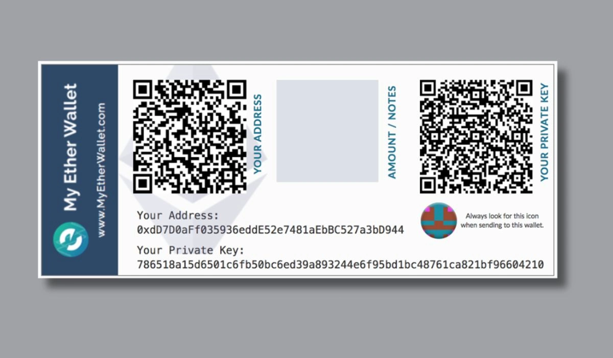 MyEther Wallet Crypto Paper Wallet